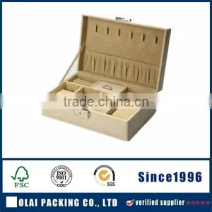 2016 New Idea Yellow Leather Velvet Cufflink Watch Set Box thumbnail-1