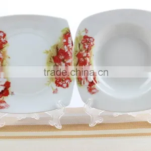 Mexican Style Square Shape Porcelain Dinnerware Ceramic Dinner Set thumbnail-4