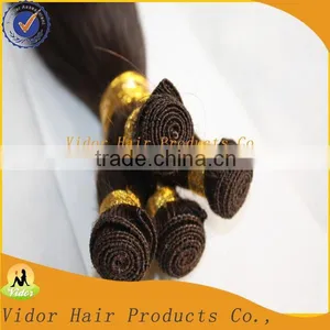 High Quality Remy Hand Made Hair /Hand Tied Hair Weft thumbnail-1