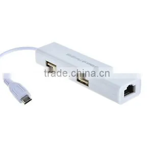 3 Port USB 2.0 Hub 1 Port USB Network Adapter USB to RJ45 Lan Card Ethernet thumbnail-3