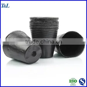 Planting Pepper Seeds Usage Facotry Top Quality and Cheap PE Black Plastic Nursery Cup thumbnail-1
