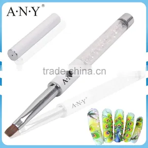 ANY Nail Art UV Gel Nails Building Crystal Pure Kolinsky Nail Art Brush Flat Gel Art thumbnail-1