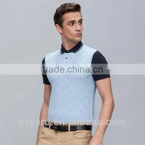 Men's Fashion Casual Business Cotton POLO T Shirt With Drops Design thumbnail-1