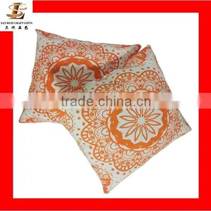 Hotsale Quality Square Polyester and Cotton Fabric Sofacar Pillow Cover Customize LOGO thumbnail-2