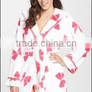 Warm Sexy Women Coral Fleece Bathrobe thumbnail-1