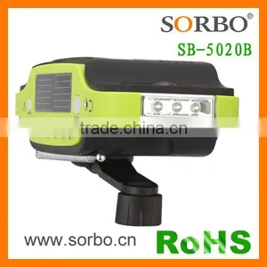 Solar Outdoor Emergency FM Radio Multi Band Flashlight Radio thumbnail-2