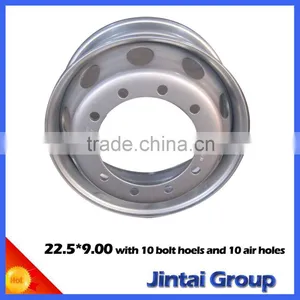 Steel Wheel for STR 22.5x9.00 With 10 Bolt Holes and 5 Air Holes From China Mailand Manufacture thumbnail-4
