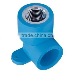 PE Pipe Fittings: Female Thread Elbow With Base (Soc x Fipt With Brass Thread Insert) thumbnail-1