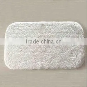 White Hotel Bath Rug Cotton Hand Make Rug thumbnail-1