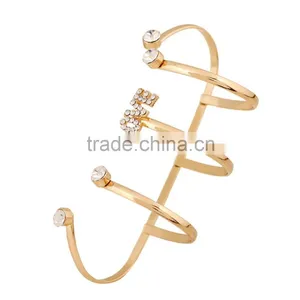 Creative Design Crystal Words Love Symbol Full Finger Ring Jewelry For Girls thumbnail-3