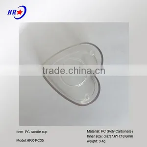 HRX-PC35 TRANSPARENT HEART CANDLE PLASTIC CONTAINER OF BEIJING thumbnail-2