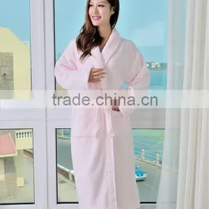 Beautiful Coral Fleece New Design Extra Long Woman Gown Bathrobe thumbnail-1