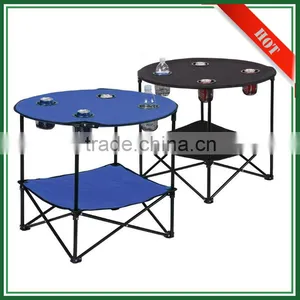 600D Yes Folded and Outdoor Table Specific Use Camping Round Fabric Folding Table thumbnail-1