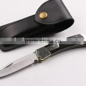OEM 440 Stainless Steel Folding Backlock Knife With Brass Handle thumbnail-1