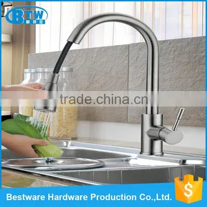 Wholesale Custom 304 Stainless Steel Single Handle Pull Out Upc Kitchen Sink Faucet thumbnail-1