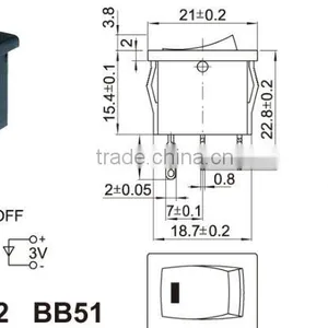 Waterproof Rocker Switch,air Blower Rocker Switch,electric Water Heater Rocker Switch thumbnail-3