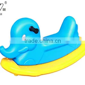 Tri-color Children Plastic Rocking Horse thumbnail-5