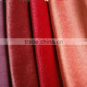 High Quality Plain Dyed Polyester Spandex Velvet Fabric thumbnail-1