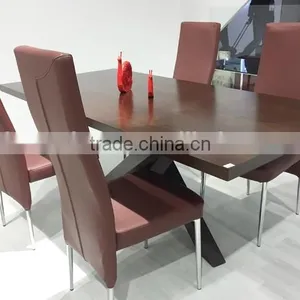 TB Home Styles Table Vintage Walnut Veneer Dining Table thumbnail-2