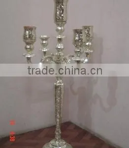 Flower Bowl Wedding Candelabra,c,wedding Crystal Candelabra thumbnail-1