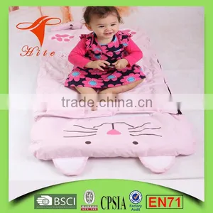 Pink Cat Sleeping Bag/ Cartoon Baby Sleeping Bag / Indoor &outdoor Sleeping Bag for Kids thumbnail-2