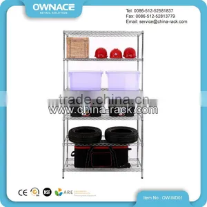 High Quality Chrome Carbon Steel Wire Mesh Shelving thumbnail-1