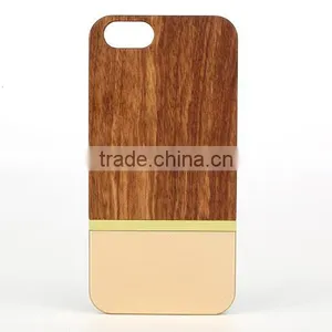 OEM/ODM Luxury Aluminum With Real Wood Case Phone Cover for IPhone 6/6s thumbnail-2