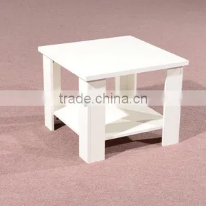 HC-M041 Small White Office Wooden Tea Table Chinese End Table thumbnail-1