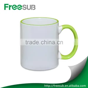 Rim and Handle Color Ceramic 11oz Sublimation Mug, Mug for Heat Press thumbnail-6