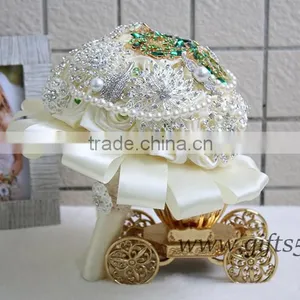 Elegant Crystal Wedding Bridal Bouquet thumbnail-2