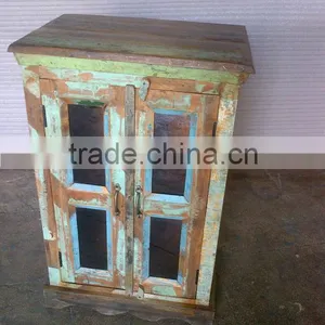VINTAGE RECYCLE WOOD SMALL CABINET thumbnail-1