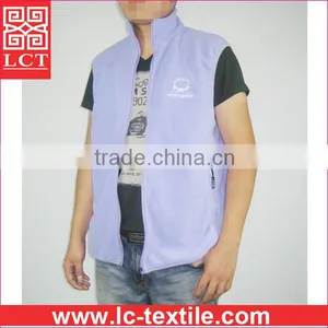 Wholesale 2015 USA Popular High Quality Purple Polar Fleece Keep Warm and Sefety Embroidery Winter Fleece Vest for Men(LCTU0054) thumbnail-2