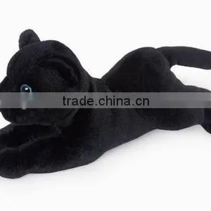 Factory Wholesale Realistic Plush Grovel Black Panther Stuffed Plush Jungle Animal Plush Black Panther Soft Toy thumbnail-1
