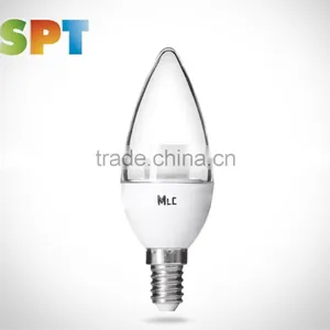 C37 3W 5W Led Candle Lamp E14 Dimmable Smd2835 Cool/warm White Candle Led Bulb With Tail Wholesale CE&ROHS AC220V thumbnail-1