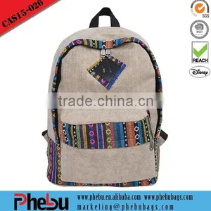 Dye Printed Cute Canvas Backpack thumbnail-1