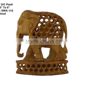 Sandalwood Elephant,carved Indian Elephant,sandalwood Hathi thumbnail-1