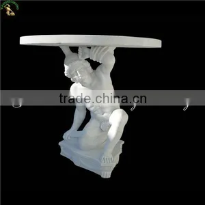 Hand Carved Marble Table Top and Base for Garden thumbnail-1