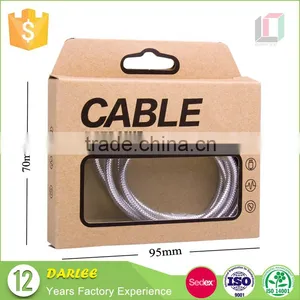 Embossing Recyclable Custom Logo Hdmi Cable Paper Package Boxes thumbnail-3