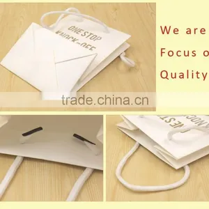 Exquisite Small Drawstring Handle White Paper Gift Bag thumbnail-5