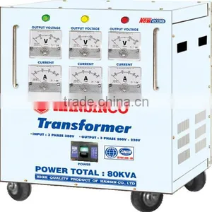 Hansinco Industrial Dry Transformers New 2038 B.A - 80KVA ( Input: 380V, Output: 220V, 200V) thumbnail-1