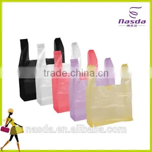 Plastic Packaging Bag,disposable T-shirt Plastic Bag,black Color Hdpe Plastic Bag thumbnail-1