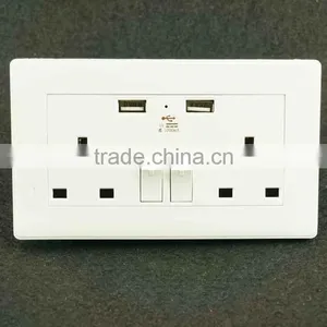 Latest Style Electric Usb Power Wall Switched Socket thumbnail-1