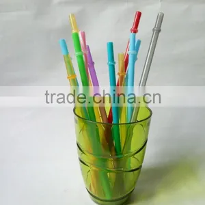 Reusable Plastic Colored Hard Drinking Straws thumbnail-1