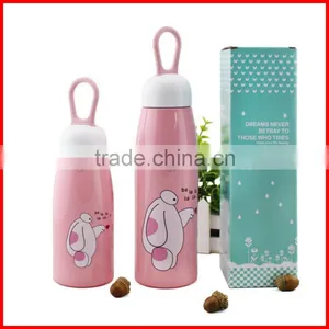Wholesale Double Layers Stainless Steel 201 Vacuum Insulation Flask Creative Hang Rop Kids Pot-bellied Cup Children's Cup thumbnail-5