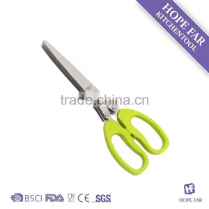0200024 ABS Handle Stainless Steel Vegetable Shredding Scissors With 5 Blades thumbnail-1