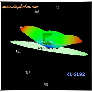150*130 Degree Wide Beam Optical Led Glass Lens 92mm Cxb3590 for Led Tunnel Lights thumbnail-2