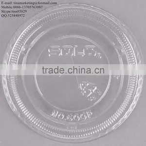 9-10 Oz. Clear Flat PS Plastic Lid With Straw Slot for Cold Drink Cup China Manufactory Price thumbnail-3