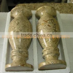 UNIQUE FOSSIL MARBLE FLOWER VASES thumbnail-1
