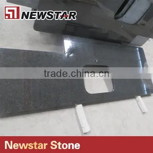 Polished Black Granite Countertops Kitchen thumbnail-2