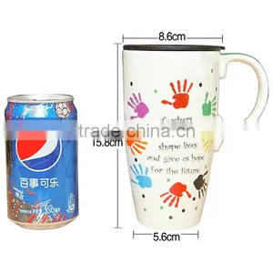 Custom Ceramic Couple Mug Cup With Lid thumbnail-2